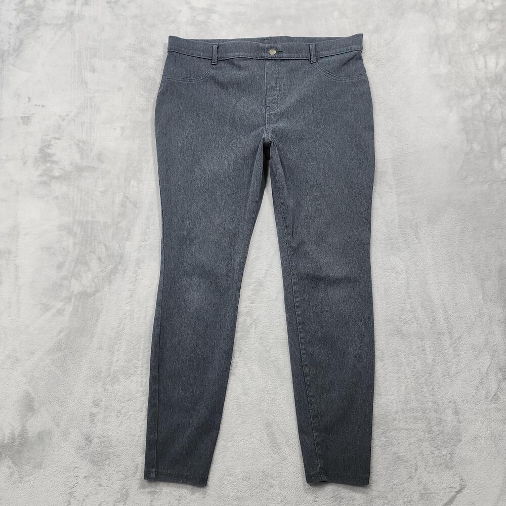 Time And Tru Jeans Womens 20 Gray Mid Rise Jegging Slim Stretch Charcoal Wash